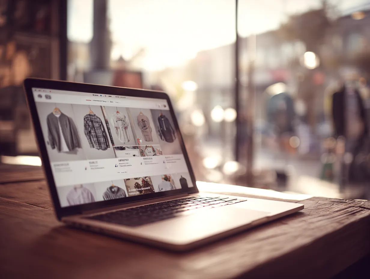 webshop laptop computer bord ehandel